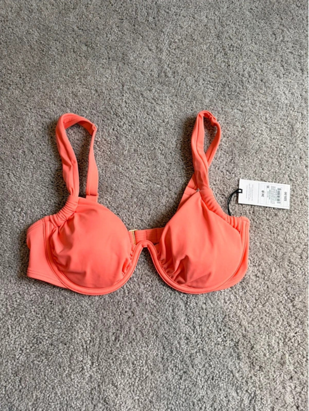Shade & Shore Coral Bikini Top 34B NWT Underwire Swim Top Target